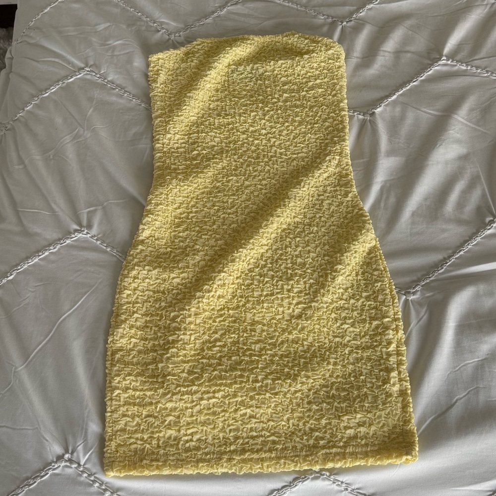 Yellow mini dress
